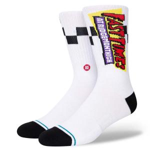 スタンス ソックス STANCE SOCKS 靴下 GNARLY WHITE メンズ ソックス FAST TIMES 初体験/リッジモンド・ハイ A556C22GNA#WHT｜bostonclub