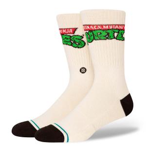 スタンス STANCE TURTLES OFF WHITE メンズ ソックス Teenage Mutant Ninja Turtles ティーンエイジ・ミュータント・ニンジャ・タートル A556D23TUR#OFW｜bostonclub