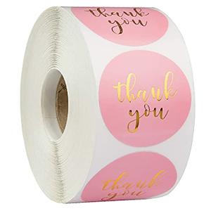 ラベルステッカー 5001インチありがとうステッカーシールラベル手作りの結婚式のギフトラベル文房具のための金箔紙装飾ステッカー