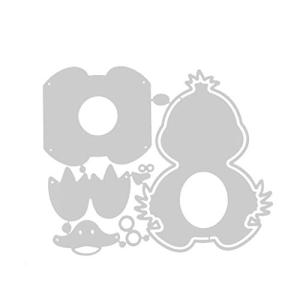 TAIYANBESTイースターダックメタルカッティングダイステンシルスクラップブッキングDIYアルバムスタンプ紙カードシルバー炭素鋼スクラップブックス