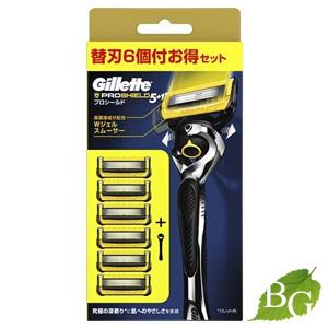セール特価 Gillete プロシールド 5+1 替刃 32個 P＆G ジレット プロシールドマニュアル5Bホルダー付 替刃6個付 : サン