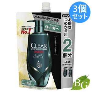 クリア CLEAR フォーメン トータルケア スカルプシャンプー 600g 詰替×3個セット