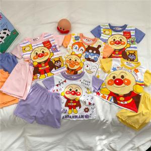 パジャマ 半袖 トップス キッズ 男の子 女の子 アンパンマン 子供服 人気パジャマ 上下セット 半袖&amp;半ズポン 90 100 110 120 130 春 夏 綿100%