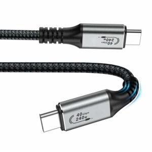 【BOEN】USB 4 ケーブル 【1.2M/40Gbp高速転送/PD 240W 5A 48V】USB-C To USB-C Thunderbolt 4 対応ケーブル 下位互換 急速充電線｜bouenn