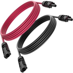 MC4 延長ケーブル 12AWG　ソーラー 延長ケーブル ソーラーパネル接続用 2本セット（3m赤+3m黒）｜bouenn