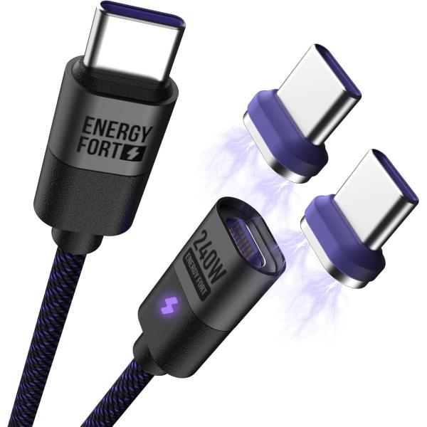 マグネット 磁気充電ケーブル PD 240W 48V/5A超急速充電16ピン Type-C端子 le...