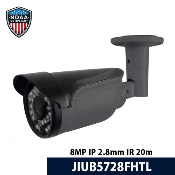 【NDAA準拠】8MP IP 屋外バレットカメラ  2.8mm JIUB5728FHTL