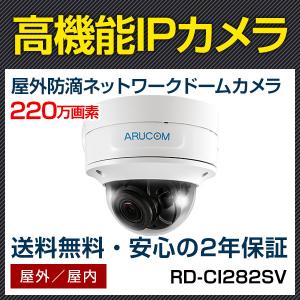 防犯カメラ IP 屋外 PoE 防滴 ネットワーク ドーム型 監視 約220万画素 赤外線搭載 電動 監視 RD-CI282SV｜bouhansengen