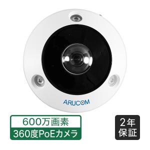 防犯カメラ IP 屋外 PoE ドーム型 600万画素 魚眼 360度 ネットワーク アルコム RD-CI632ZM