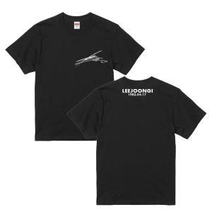 ジュノJUNHO 2PM 直筆サイン入りTシャツ ジュノ JunHo 2PM イジュノ ハートロゴ Tシャツ ブラック 黒Tシャツ T