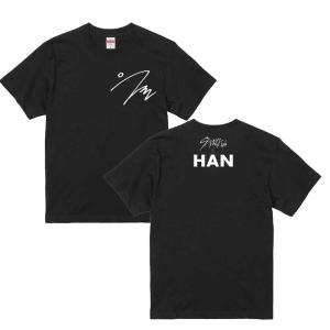 アイエン I.N ストレイキッズ スキズ 男女兼用Tシャツ ブラックTシャツ