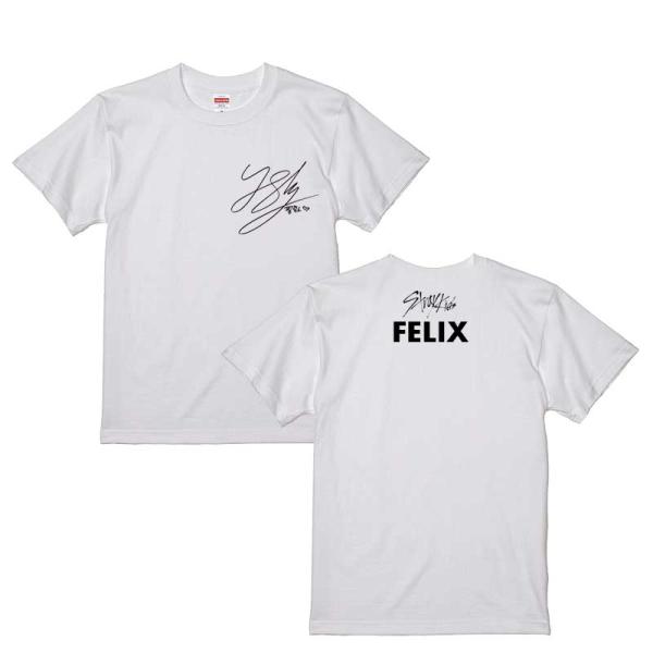 フィリックス　Felix　ストレイキッズ　スキズ　男女兼用Tシャツ　ホワイトTシャツ　白T-シャツ　...