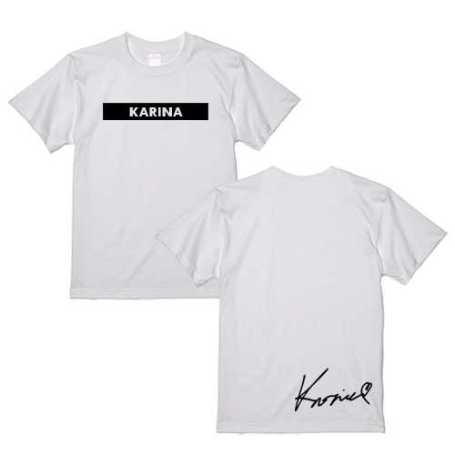 カリナ　エスパ　aespa　ロゴTシャツ　男女兼用Tシャツ　Tシャツカラー　ホワイト　白Tシャツ　綿...