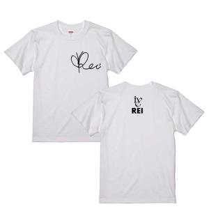 レイ　REI　アイブ　IVE　ロゴ　サイン入りTシャツ　ホワイト　白Tシャツ　T-シャツ　 ts0818-3｜bounceshop