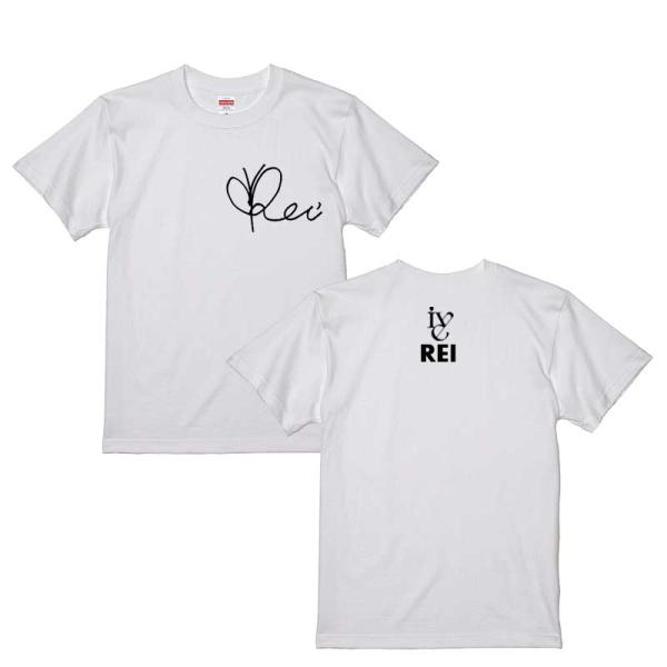 レイ　REI　アイブ　IVE　ロゴ　サイン入りTシャツ　ホワイト　白Tシャツ　T-シャツ　 ts08...