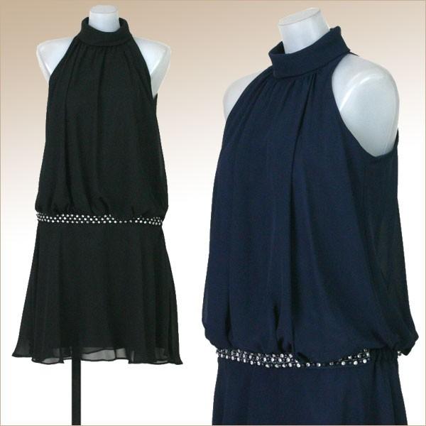 在庫処分 アメリカンスリーブワンピース パーティードレス 15号 ブラック