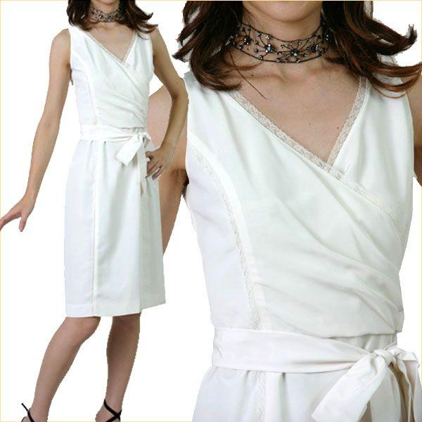 在庫処分 カシュク−ルショートドレス/結婚式 ブライダル 2次会/フォーマルに街着に アイボリー レ...