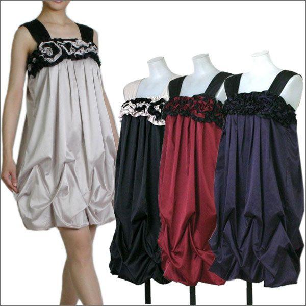 パーティードレス サテンカラーフォーマルドレス 結婚式 謝恩会 二次会 お呼ばれ レディース