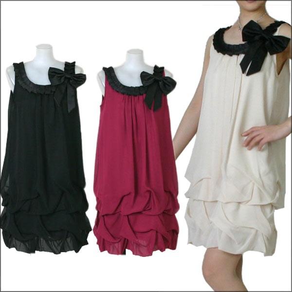 在庫処分 シフォンパーティードレス ワンピース ラズベリー 11号