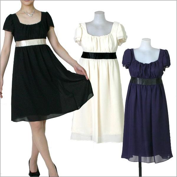 在庫処分 パーティードレス シフォン ブラック 大きいサイズ 17号