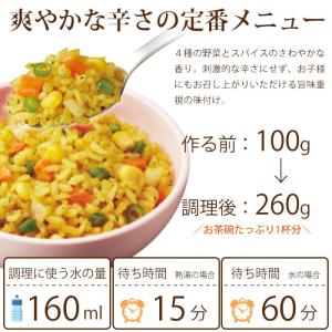 非常食 アルファ米 ドライカレー 100g 尾...の詳細画像5