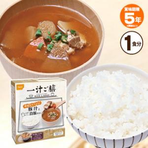 尾西食品 非常食セット 一汁ご膳 豚汁とご飯のセット 1食分 5年保存 定食 食器不要 スプーン付き 必要なもの 防災グッズ
