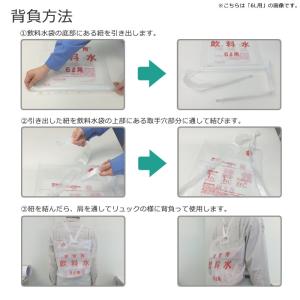 非常用 飲料水袋 背負い式 10リットル用×1...の詳細画像3
