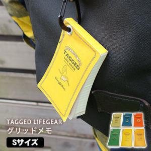 防水メモ帳 ノート グリッドメモパッド TAGGDE LIFEGEAR Sサイズ リング付き ハトメ...