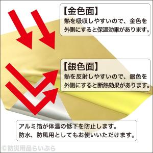 防災グッズ 4層!金銀 防寒・防風アルミシート...の詳細画像1