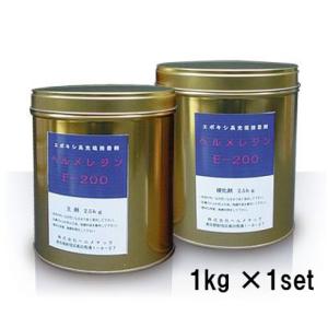 ヘルメチック ヘルメレジンE-200 1kgセット エポキシ系充填接着剤 水質基準規格適合品 056