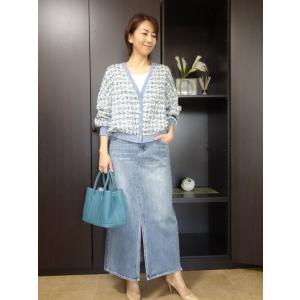 PASSIONE（パシオーネ） 袖口リブ Vネックデニムジャケット Gジャン