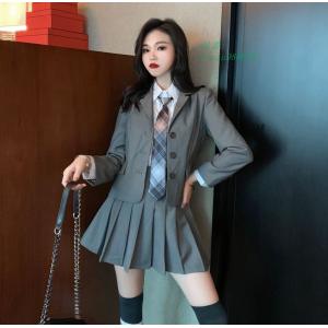プレゼント対象商品 制服 コスプレ 衣装 ブレザー ミニスカート フレアスカート 女子高生 高校 無条件 特別価格 Nif Fotball No