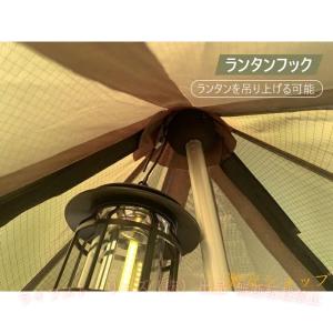 ワンポールテント 210D 焚き火可 難燃 煙...の詳細画像5