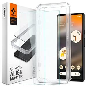 Spigen AlignMaster ガラスフィルム Google Pixel 6a 用 ガイド枠付き