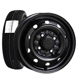 2023年製 ブリヂストン W300 145/80R12 80/78N +トピー M74 ブラック  スチールホイール 冬タイヤ＆ホイール4本セット｜bowers