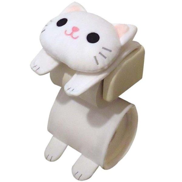 ねこのロールペーパーホルダー
