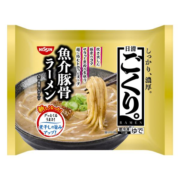 日清食品 日清ごくり。濃厚魚介豚骨ラーメン 288g×14袋 日清 冷凍 冷凍ラーメン 魚介豚骨 煮...