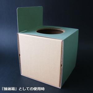 抽選箱兼アンケート回収箱(グリーン＆クラフト)｜boxstore-net
