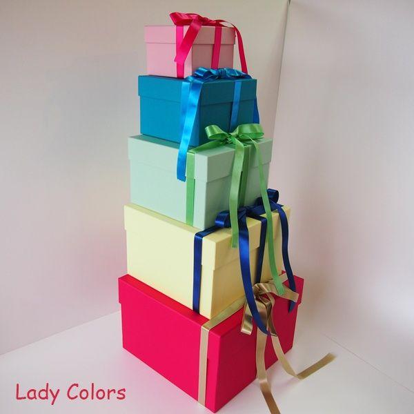 マトリョーシカBOXセット・レディーカラーズ(リボン付き)