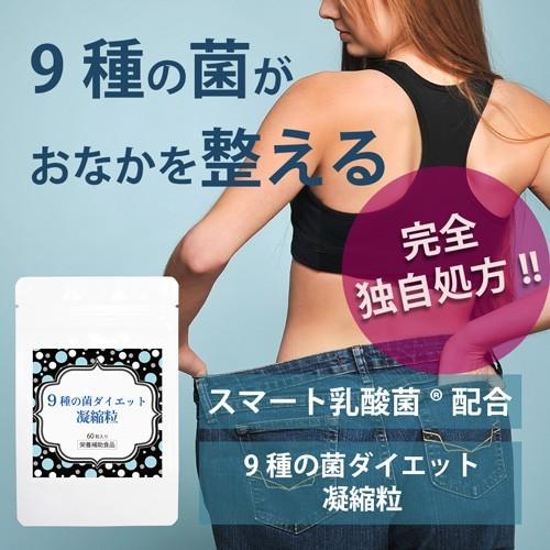 ９種の菌ダイエット凝縮粒 60粒 スマート乳酸菌 ダイエット 菌活 ポイント消化 送料無料