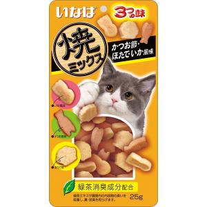 いなば 焼ミックス3つの味 かつお節・ほたて・いか風味 25g