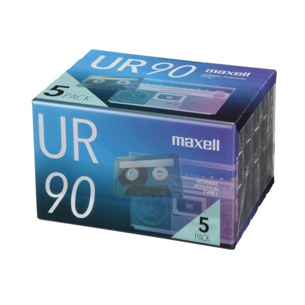マクセル オーディオカセットテープ 90分 5巻パック maxell UR-90N 5P パッケージ...