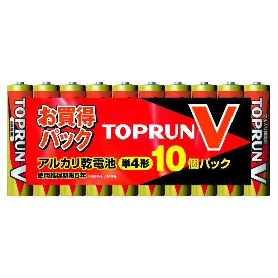 富士通 FDK アルカリ乾電池 TOPV 単4形10個パック（10本セット） お買得パック LR03...