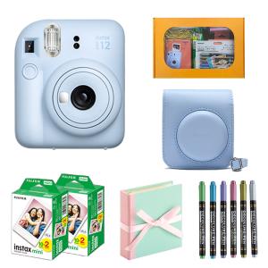 【ギフト チェキ】富士フィルム チェキ インスタントカメラ　instax mini 12【パステルブルー】カメラケース付きギフトBOXセット｜bp-s