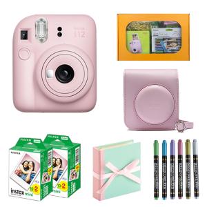 【ギフト チェキ】富士フィルム チェキ インスタントカメラ　instax mini 12【ブロッサムピンク】カメラケース付きギフトBOXセット｜bp-s