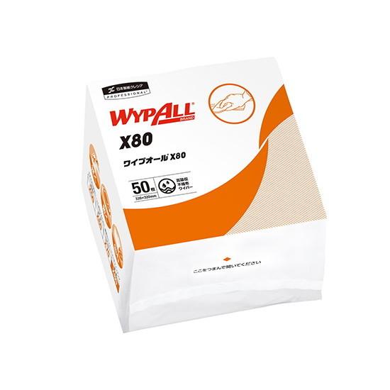 クレシア　ワイプオールX80 クロスライク 4つ折りタイプ 50枚×12袋　60585(X80)　4...