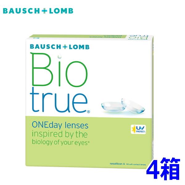 バイオトゥルー ワンデー 90枚 4箱 Biotrue 1day 1日交換 1日使い捨て 高含水 コ...
