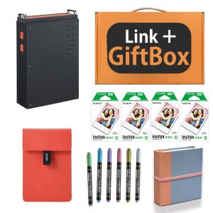 【ギフト チェキ】富士フィルム スマホプリンター チェキ リンクプラス instax mini Link + ケース付きギフトBOXセット チェキフィルム付き