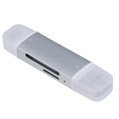 ナカバヤシ Digio2 USB3.2C＆Aアルミカードリーダーライター/シルバー　CRW-DC3S...