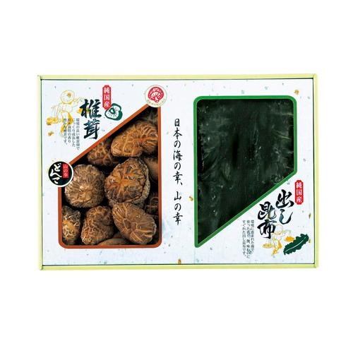 国内産 原木どんこ椎茸・昆布詰合せ TSK-50N4(A4)ギフト包装・のし紙無料